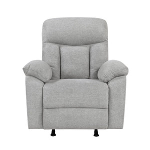 English Elm Rocker Recliner with Chenille Upholstery Pocket Coil Support for Nursery or Living Room B011P575944