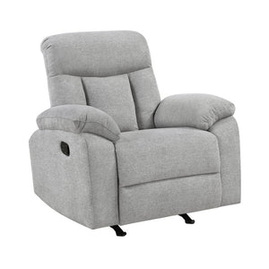 English Elm Rocker Recliner with Chenille Upholstery Pocket Coil Support for Nursery or Living Room B011P575944