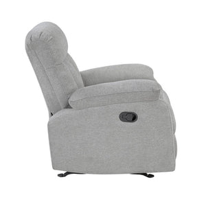 English Elm Rocker Recliner with Chenille Upholstery Pocket Coil Support for Nursery or Living Room B011P575944