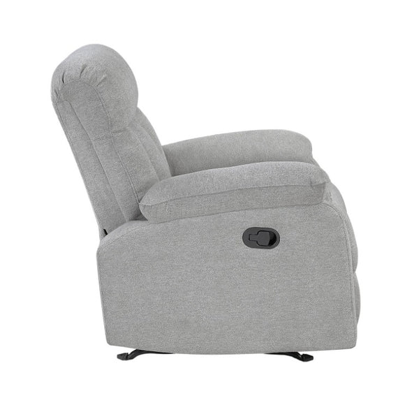 English Elm Rocker Recliner with Chenille Upholstery Pocket Coil Support for Nursery or Living Room B011P575944