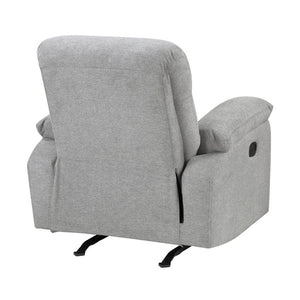 English Elm Rocker Recliner with Chenille Upholstery Pocket Coil Support for Nursery or Living Room B011P575944