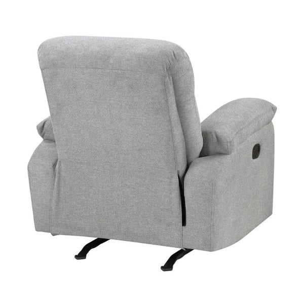 English Elm Rocker Recliner with Chenille Upholstery Pocket Coil Support for Nursery or Living Room B011P575944