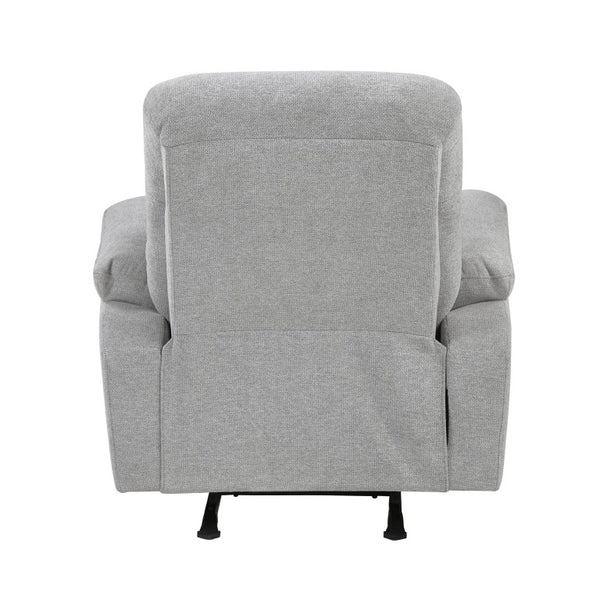 English Elm Rocker Recliner with Chenille Upholstery Pocket Coil Support for Nursery or Living Room B011P575944