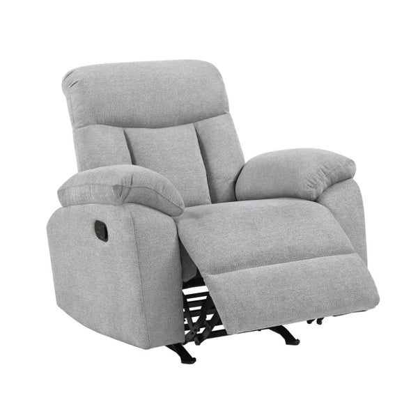 English Elm Rocker Recliner with Chenille Upholstery Pocket Coil Support for Nursery or Living Room B011P575944