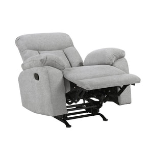 English Elm Rocker Recliner with Chenille Upholstery Pocket Coil Support for Nursery or Living Room B011P575944