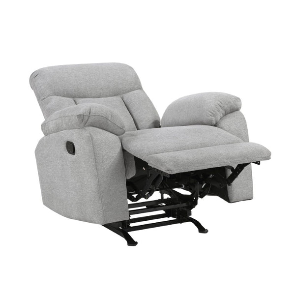 English Elm Rocker Recliner with Chenille Upholstery Pocket Coil Support for Nursery or Living Room B011P575944