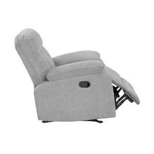 English Elm Rocker Recliner with Chenille Upholstery Pocket Coil Support for Nursery or Living Room B011P575944