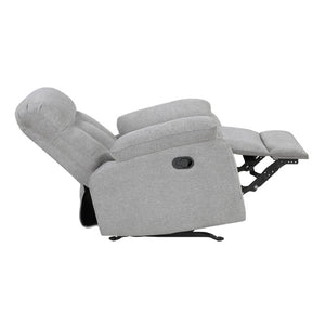 English Elm Rocker Recliner with Chenille Upholstery Pocket Coil Support for Nursery or Living Room B011P575944