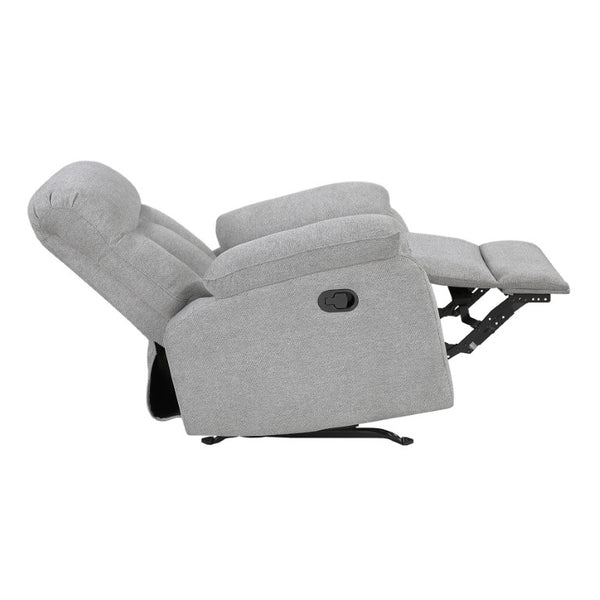English Elm Rocker Recliner with Chenille Upholstery Pocket Coil Support for Nursery or Living Room B011P575944