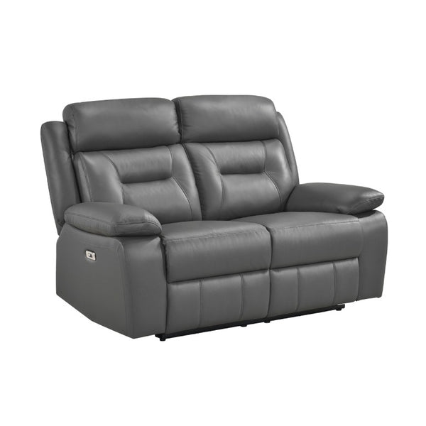 English Elm Power Reclining Loveseat Top Grain Leather Home Theater Seating with USB Ports B011P575946