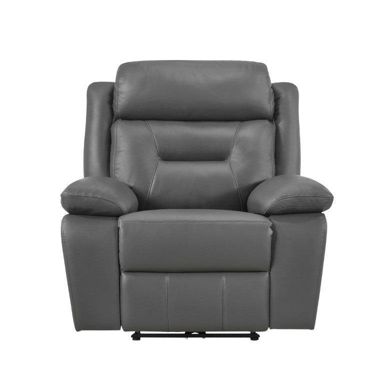 English Elm Power Recliner Top Grain Leather High Back Chair with USB Ports for Home Theater B011P575947