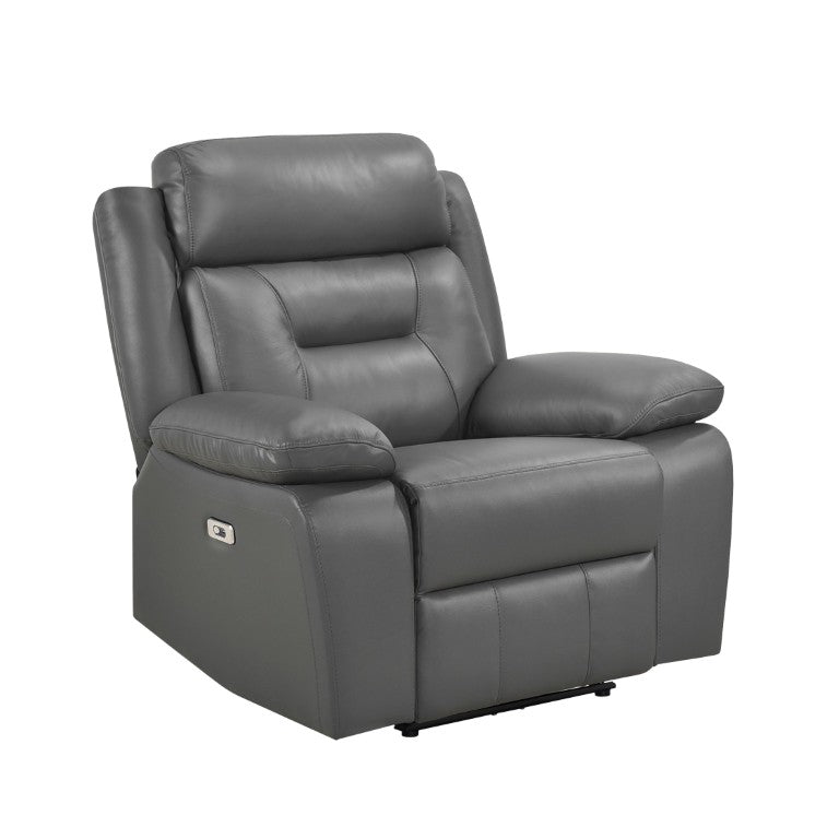 English Elm Power Recliner Top Grain Leather High Back Chair with USB Ports for Home Theater B011P575947