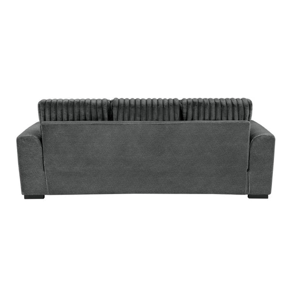 English Elm Double Reclining Three Seat Sofa with Microfiber Corduroy Upholstery for Living Rooms B011P575948