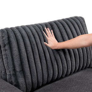 English Elm Double Reclining Three Seat Sofa with Microfiber Corduroy Upholstery for Living Rooms B011P575948