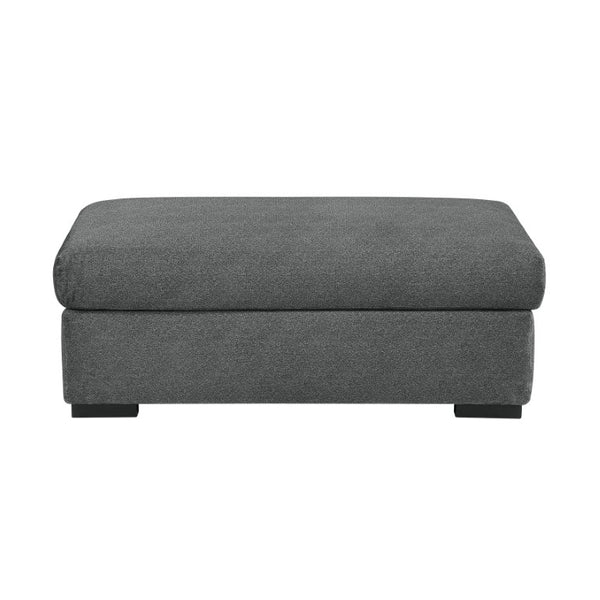 English Elm Ottoman Oversized Microfiber Pocket Coil Seating Accent for Living Room or Den Dark Gray Microfiber B011P575951