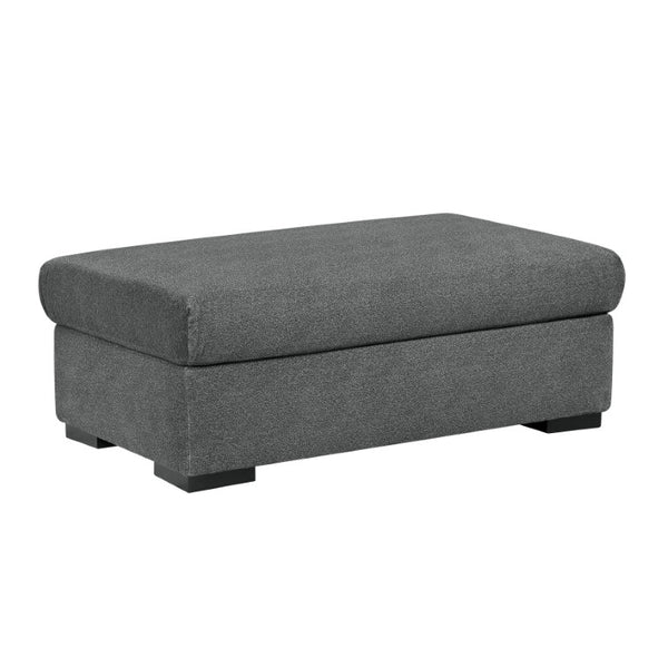 English Elm Ottoman Oversized Microfiber Pocket Coil Seating Accent for Living Room or Den Dark Gray Microfiber B011P575951