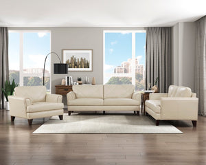 English Elm Sofa Top Grain Leather Contemporary Track Arm Design with Espresso Wood Legs B011P575964