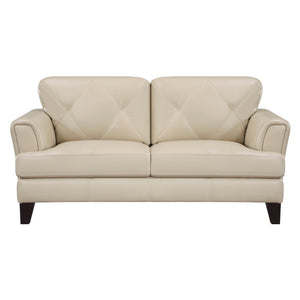 English Elm Love Seat Top Grain Leather Loveseat with Track Arms for Modern Living Rooms B011P575965