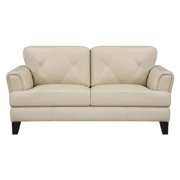 English Elm Love Seat Top Grain Leather Loveseat with Track Arms for Modern Living Rooms B011P575965