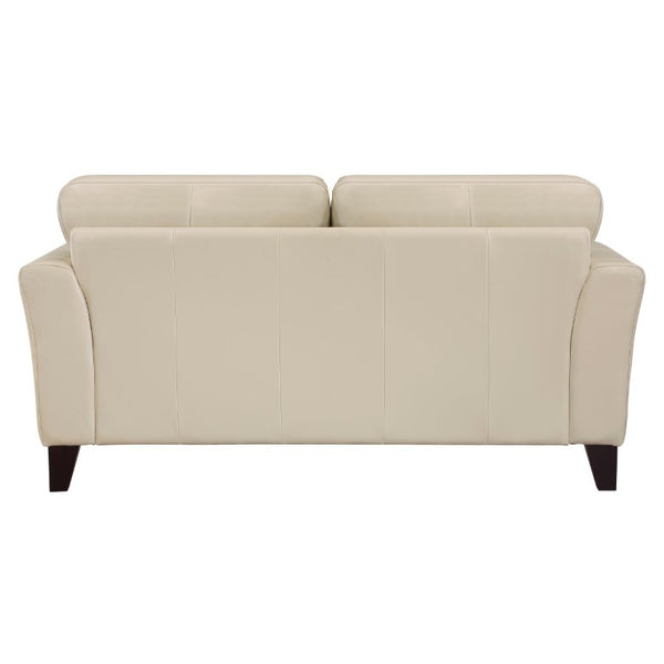 English Elm Love Seat Top Grain Leather Loveseat with Track Arms for Modern Living Rooms B011P575965