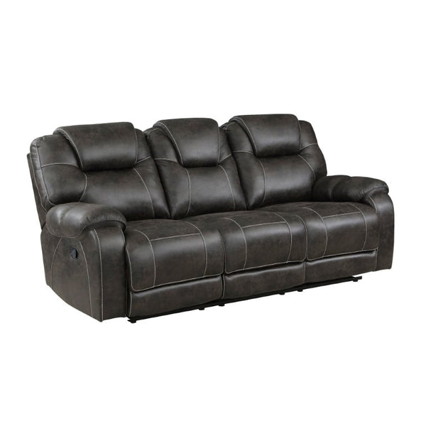 English Elm Double Reclining Sofa Plush Microfiber Upholstered Transitional Living Room Seating B011P575971