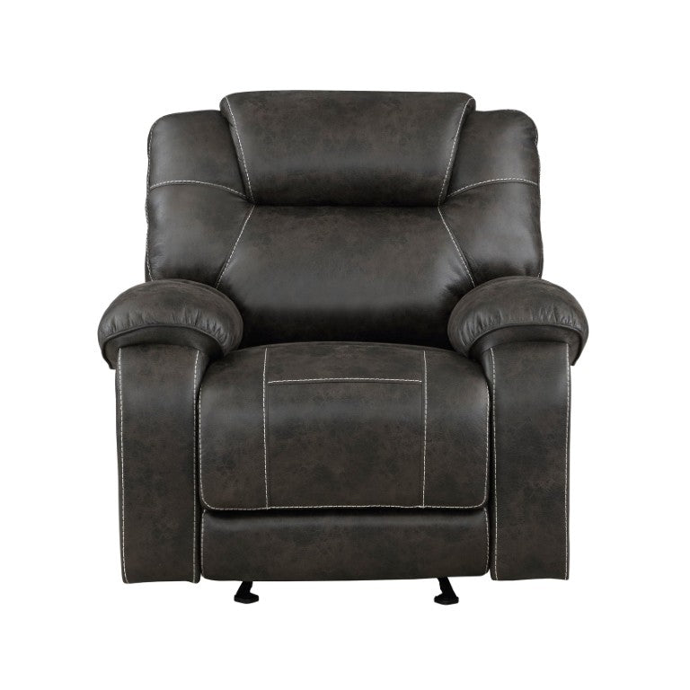 English Elm Glider Recliner Chair Microfiber Upholstered Seat with Smooth Motion for Living Rooms B011P575973