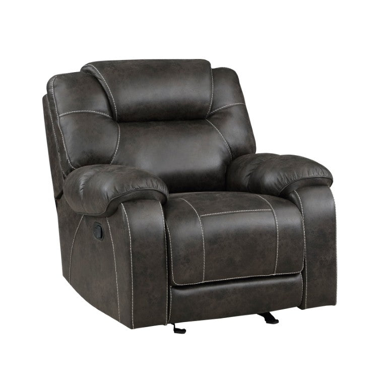 English Elm Glider Recliner Chair Microfiber Upholstered Seat with Smooth Motion for Living Rooms B011P575973