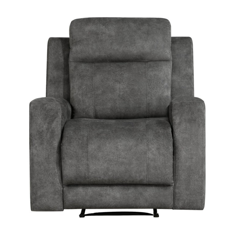 English Elm Reclining Microfiber Chair with Tab Pull Mechanism for Modern Living Room Comfort B011P575980