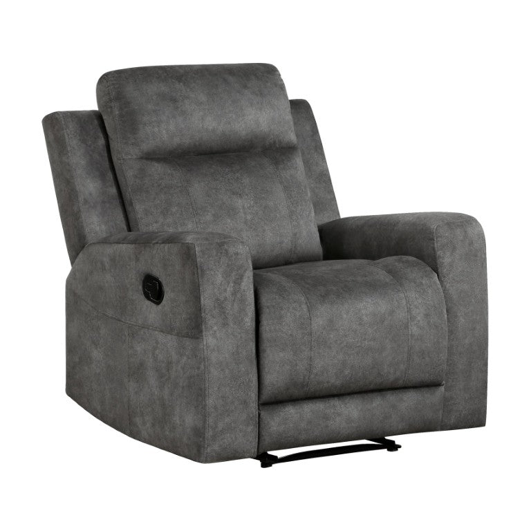 English Elm Reclining Microfiber Chair with Tab Pull Mechanism for Modern Living Room Comfort B011P575980