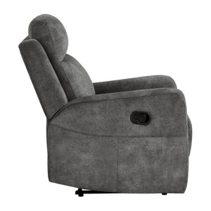 English Elm Reclining Microfiber Chair with Tab Pull Mechanism for Modern Living Room Comfort B011P575980
