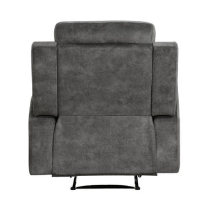 English Elm Reclining Microfiber Chair with Tab Pull Mechanism for Modern Living Room Comfort B011P575980