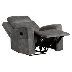 English Elm Reclining Microfiber Chair with Tab Pull Mechanism for Modern Living Room Comfort B011P575980