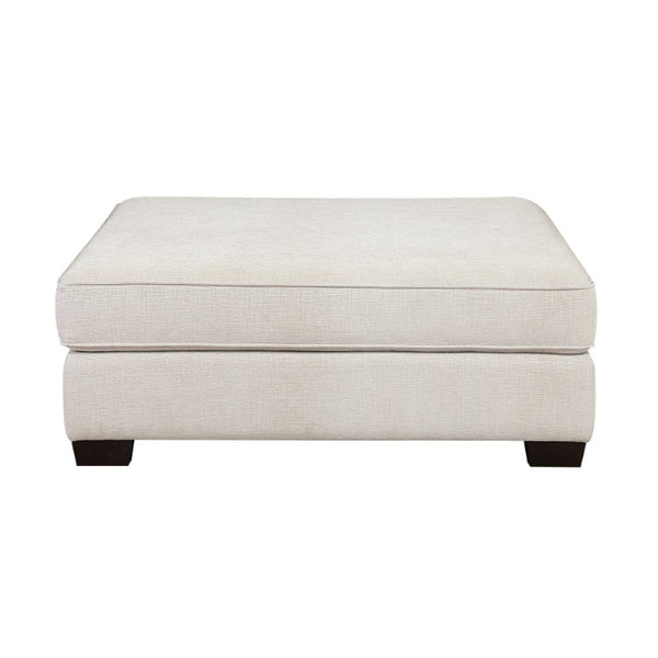 English Elm Ottoman Oversized Microfiber Pocket Coil Seating Accent for Living Room or Den Beige Chenille B011P575981