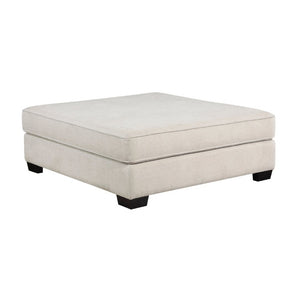 English Elm Ottoman Oversized Microfiber Pocket Coil Seating Accent for Living Room or Den Beige Chenille B011P575981