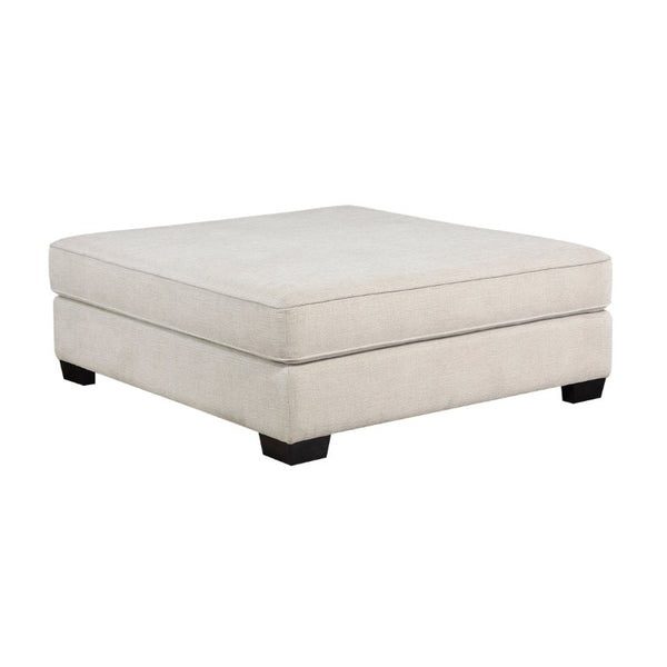 English Elm Ottoman Oversized Microfiber Pocket Coil Seating Accent for Living Room or Den Beige Chenille B011P575981