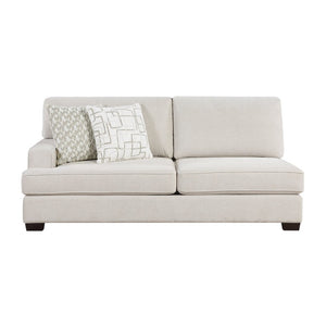 English Elm Left Arm Chenille Loveseat Module Plush Sectional Piece for a Cozy Living Room B011P575982