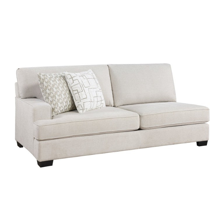 English Elm Left Arm Chenille Loveseat Module Plush Sectional Piece for a Cozy Living Room B011P575982