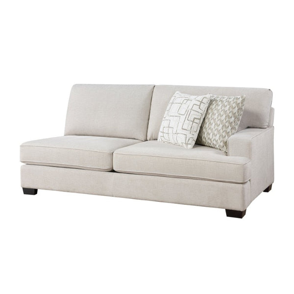 English Elm Right Arm Chenille Sectional Loveseat with Pocket Coil Cushions and Solid Wood Legs B011P575983