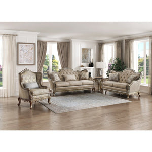 English Elm Love Seat Jewel Tufted Silk Upholstered Baroque Loveseat for Formal Living Rooms B011P575985