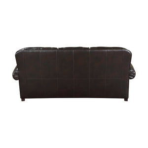 English Elm Sofa Faux Leather Traditional Rolled Arm Nailhead Trim Classic Living Room Seat B011P575987