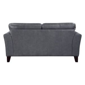 English Elm Love Seat Top Grain Leather Loveseat Modern European Track Arm Design for Living Room B011P576106