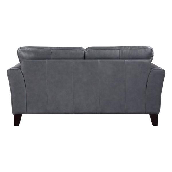 English Elm Love Seat Top Grain Leather Loveseat Modern European Track Arm Design for Living Room B011P576106