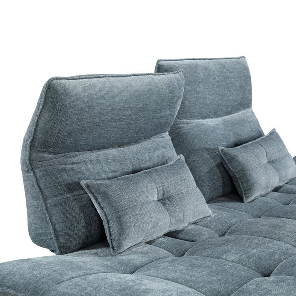 English Elm Sofa with Power Seat Depth Adjustment Chenille Tufted Three Living Room B011P576116