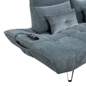 English Elm Sofa with Power Seat Depth Adjustment Chenille Tufted Three Living Room B011P576116