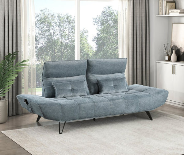 English Elm Sofa with Power Seat Depth Adjustment Chenille Tufted Three Living Room B011P576116