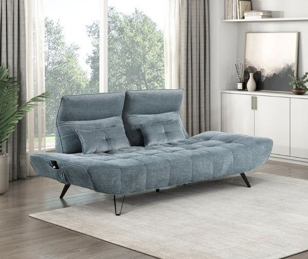 English Elm Sofa with Power Seat Depth Adjustment Chenille Tufted Three Living Room B011P576116