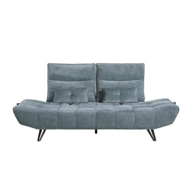 English Elm Sofa with Power Seat Depth Adjustment Chenille Tufted Three Living Room B011P576116