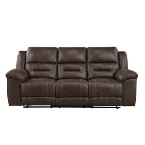 English Elm Double Reclining Sofa Plush Microfiber Seating for Family Room Media Lounge B011P576120