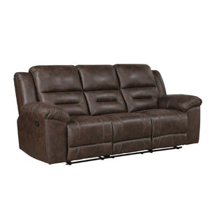 English Elm Double Reclining Sofa Plush Microfiber Seating for Family Room Media Lounge B011P576120