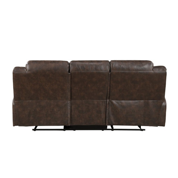 English Elm Double Reclining Sofa Plush Microfiber Seating for Family Room Media Lounge B011P576120